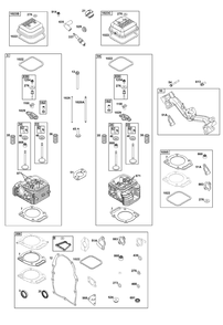 Cylinder Head Group Diagram and Parts List for 305447-0641-B5 200000 - 399999 Briggs and Stratton Engine